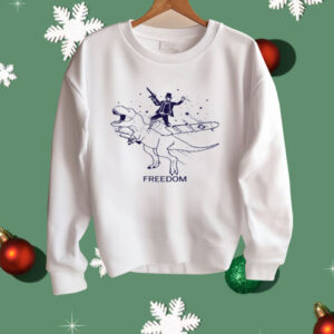Patriotic Lincoln Riding Dinosaur USA Freedom Shirt