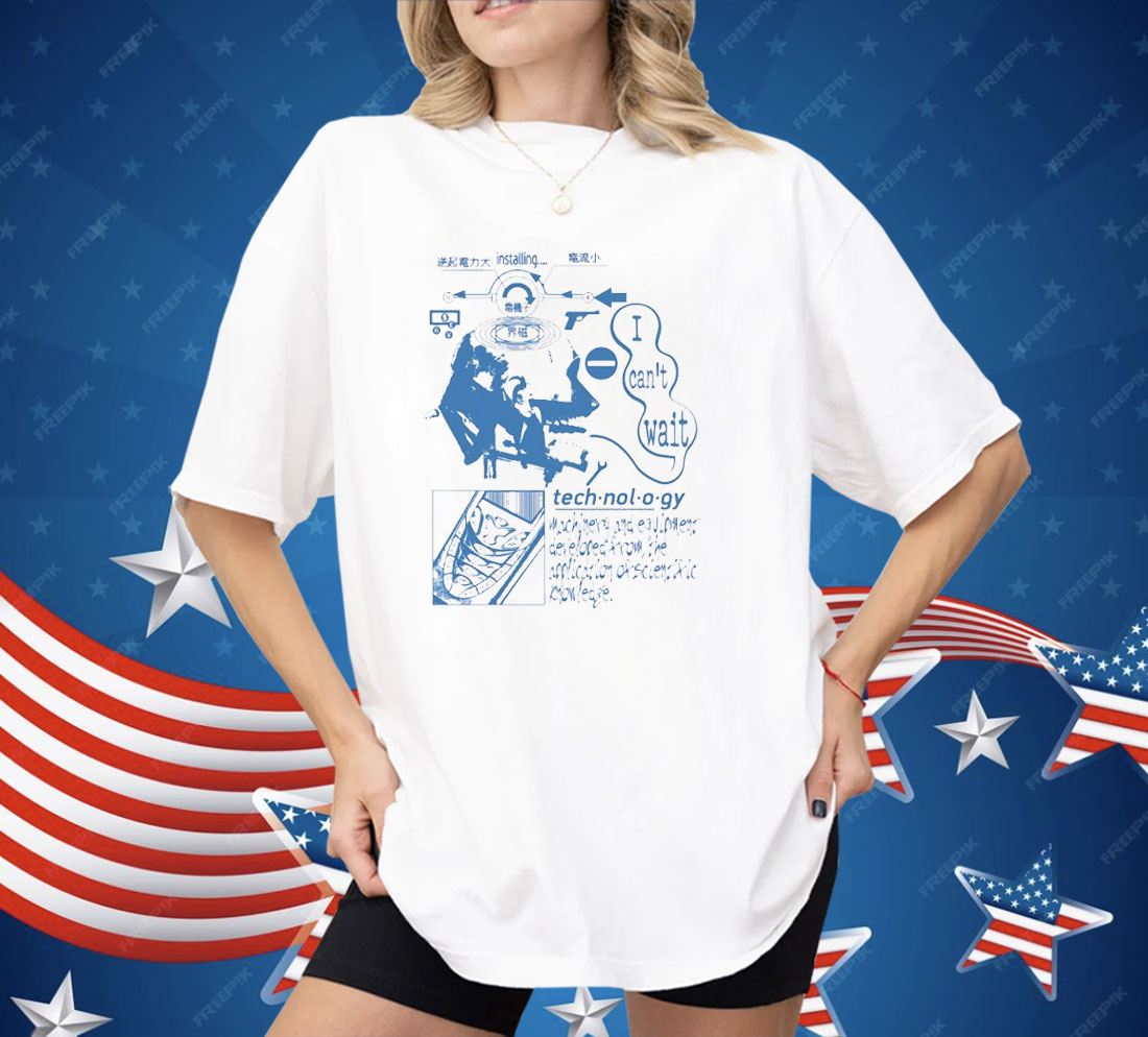 Retro Futuristic Technology Head Diagram Shirt