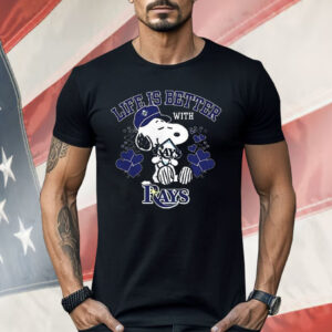 Snoopy Peanuts Life Is Better With Tampa Bay Rays Shirt