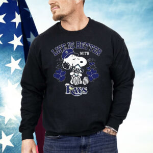 Snoopy Peanuts Life Is Better With Tampa Bay Rays Shirt
