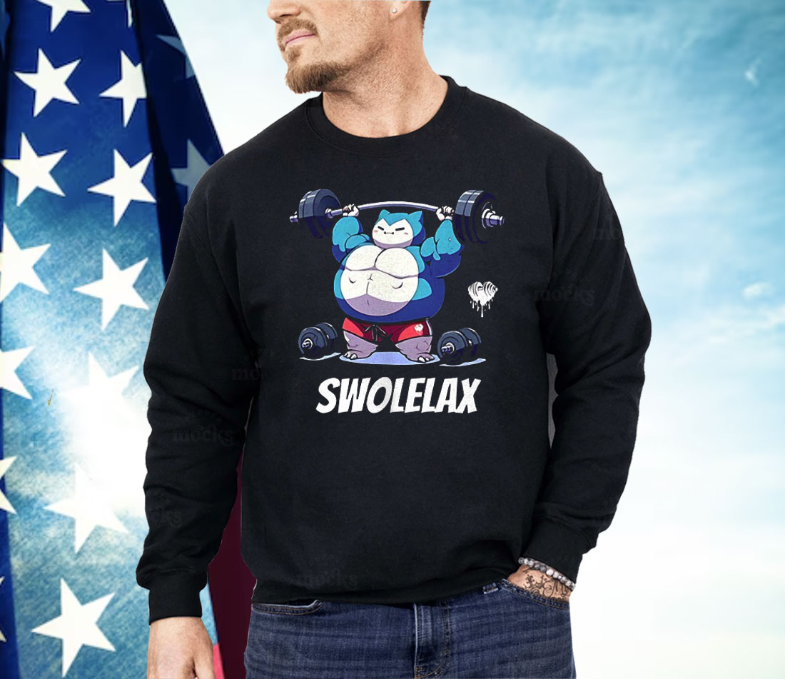 Snorlax Pokemon Swolelax Muscle Gym Shirt