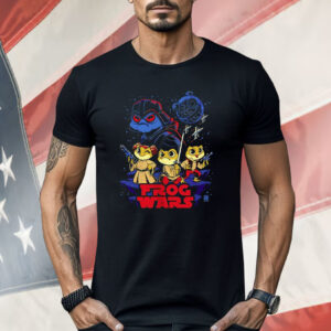 Star Wars Frogs As Darth Vader Princess Leia Luke Skywalker and Han Solo Frog Wars Shirt