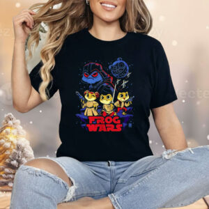 Star Wars Frogs As Darth Vader Princess Leia Luke Skywalker and Han Solo Frog Wars Shirt