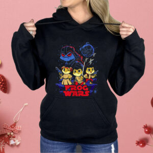 Star Wars Frogs As Darth Vader Princess Leia Luke Skywalker and Han Solo Frog Wars Shirt