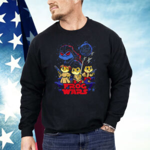 Star Wars Frogs As Darth Vader Princess Leia Luke Skywalker and Han Solo Frog Wars Shirt