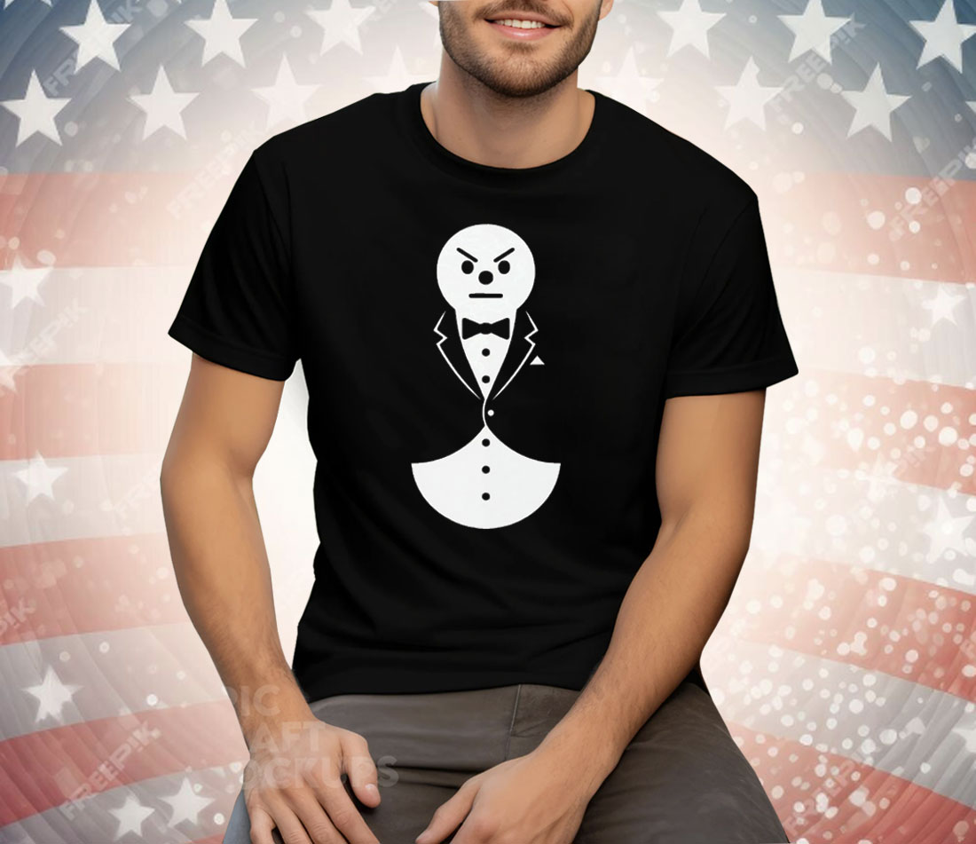Angry Snowman In A Tux Tee Shirt