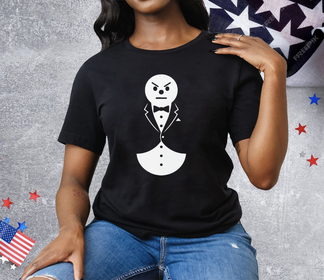 Angry Snowman In A Tux Tee Shirt