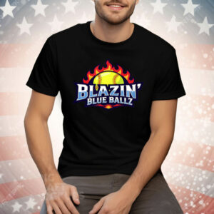 Blazin’ Blue Ballz Softball Tee Shirt