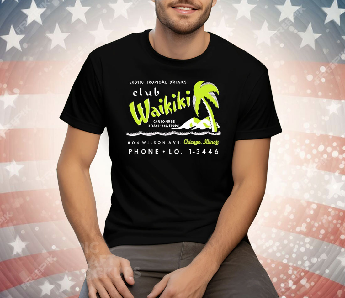 Club Waikiki Chicago IL Tiki Bar Tee Shirt
