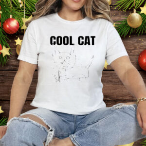 Cool Cat And Skateboard Tee Shirt