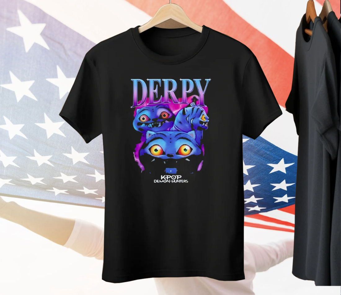 Derpy Tiger Heartthrob Kpop Demon Hunters Tee Shirt