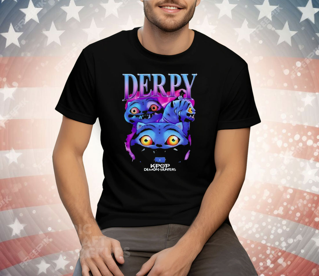 Derpy Tiger Heartthrob Kpop Demon Hunters Tee Shirt