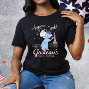 Disney Pixar Ratatouille Remy Gusteau’s Paris France Anyone Can Cook Tee Shirt