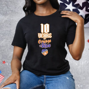 FC Cincinnati 10 Years Of Orange And Blue Tee Shirt