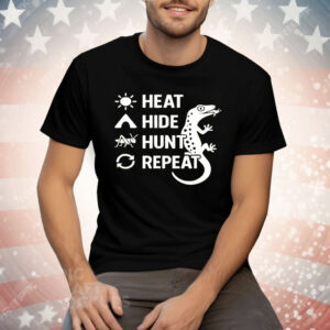 Gecko Eat Hide Hunt Repeat Tee Shirt