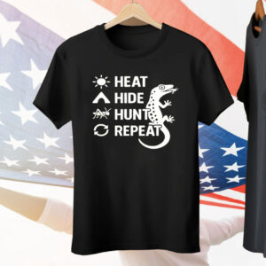 Gecko Eat Hide Hunt Repeat Tee Shirt
