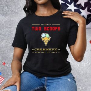Ice Cream Two Scoops Creamery Tee Shirt