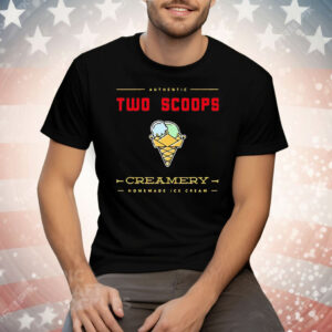 Ice Cream Two Scoops Creamery Tee Shirt