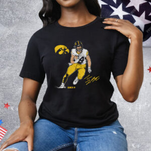 Iowa Football Sam LaPorta Superstar Pose Tee Shirt