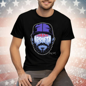 Jake Arrieta Chicago Cubs MLB Baseball Player Silhouette Vintage Tee Shirt