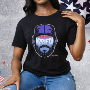 Jake Arrieta Chicago Cubs MLB Baseball Player Silhouette Vintage Tee Shirt