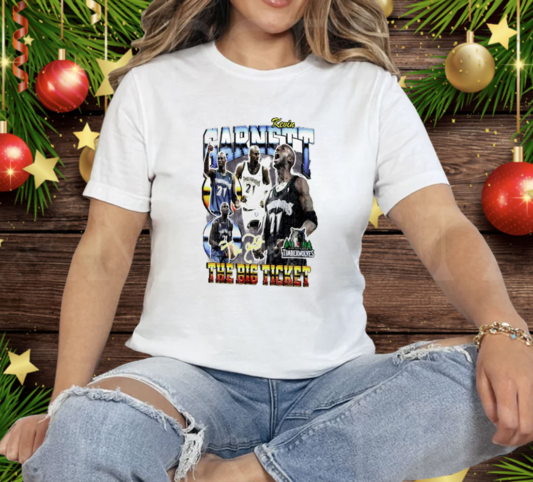 Kevin Garnett Minnesota Timberwolves Hardwood Classics Commemorative Player Collage Tee Shirt