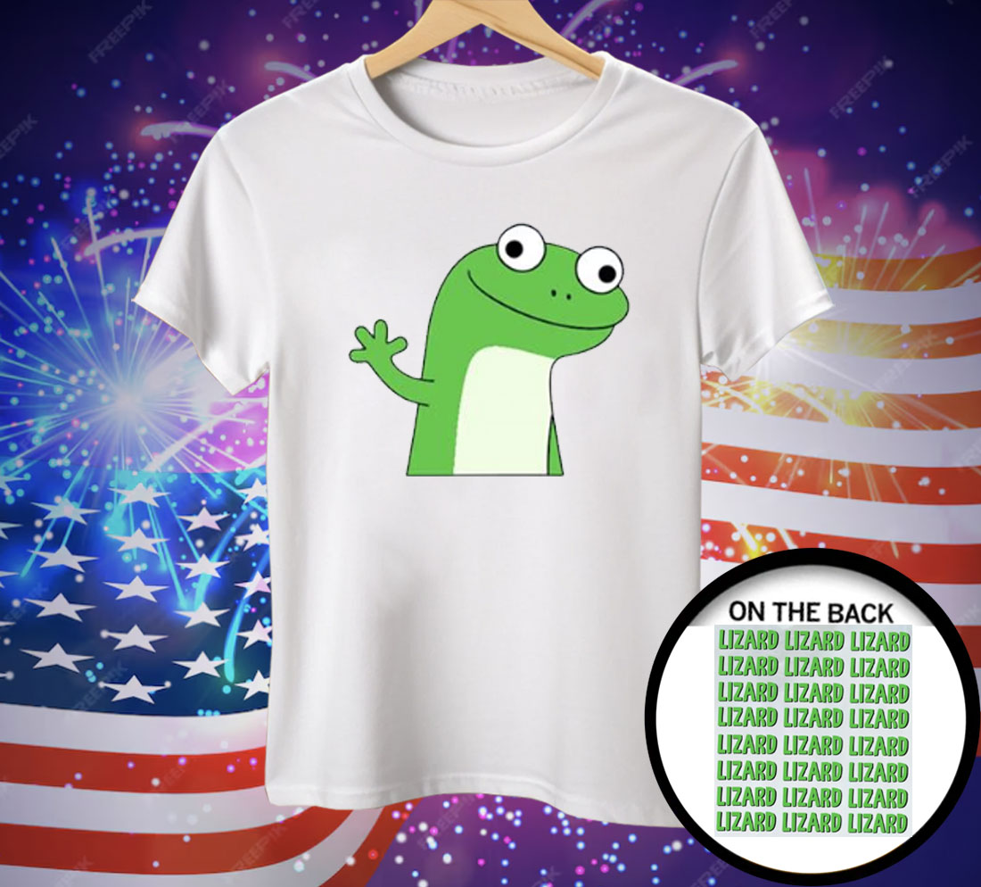 Lizard Lizard Lizard Meme Button Tee Shirt
