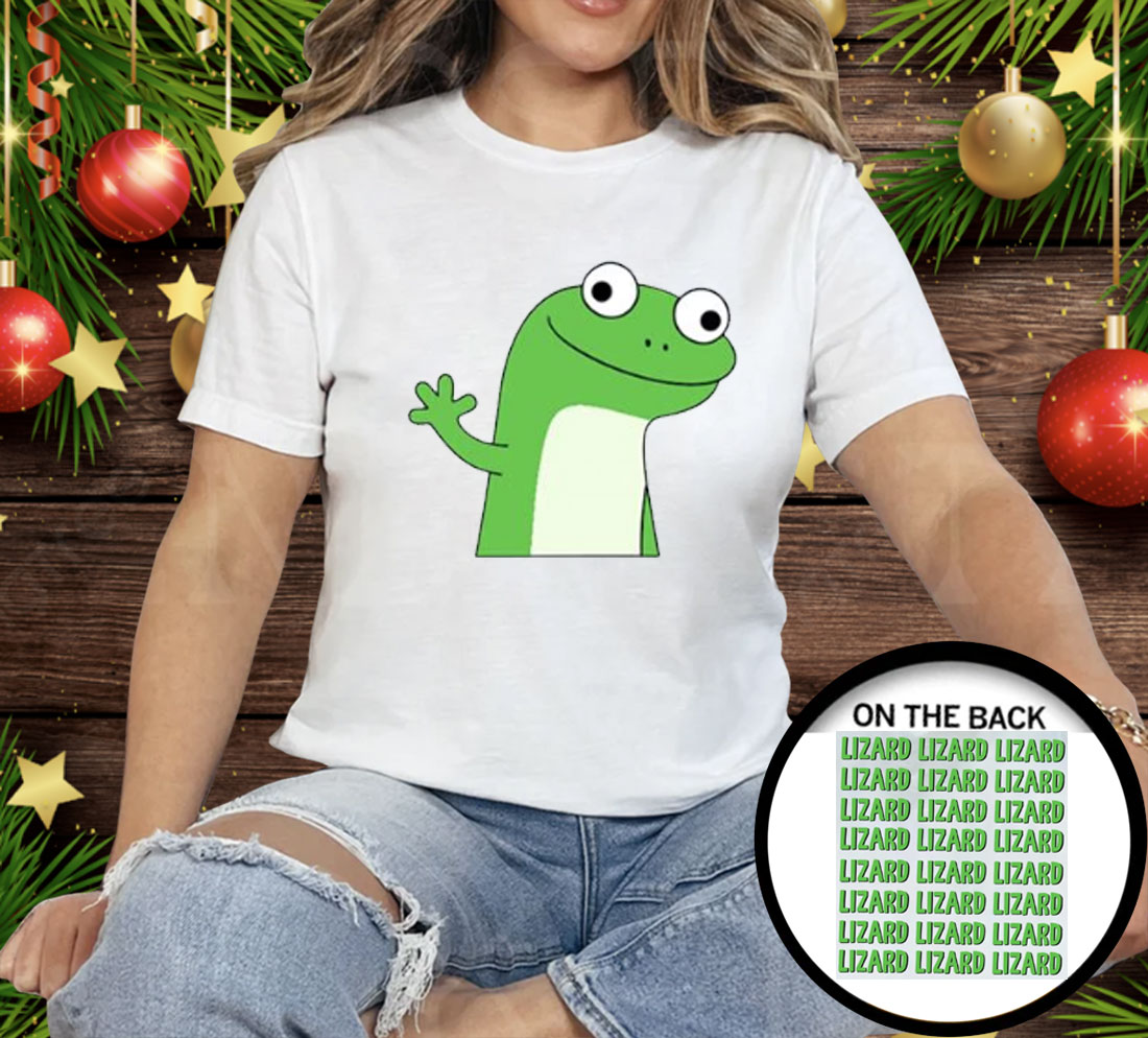 Lizard Lizard Lizard Meme Button Tee Shirt