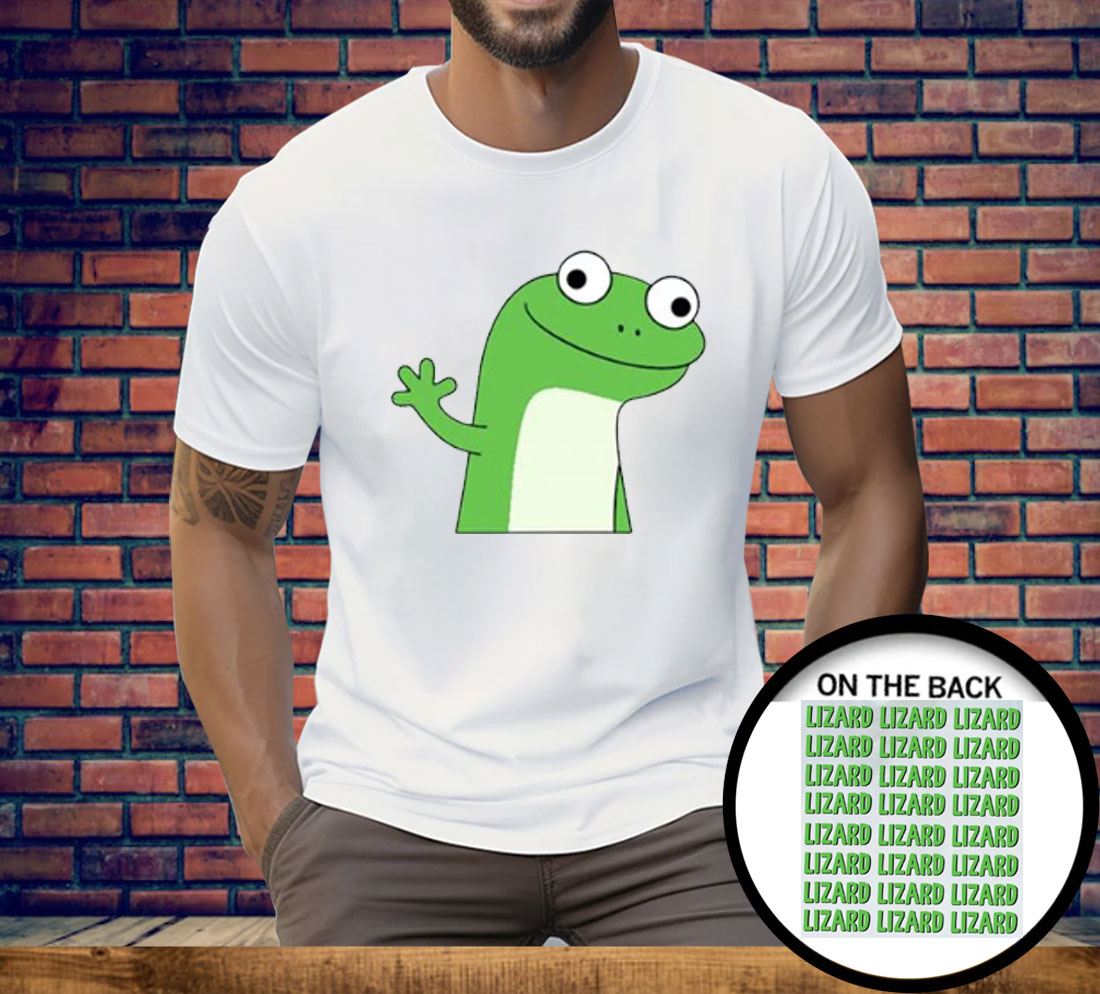 Lizard Lizard Lizard Meme Button Tee Shirt