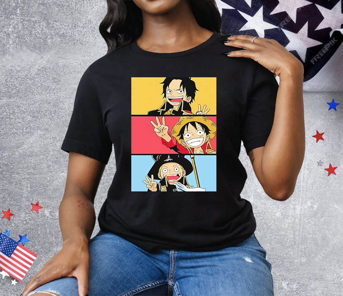 Luffy One Piece Straw Hat Pirates Manga Anime Tee Shirt