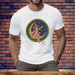 Miller High Life Girl in The Moon Tee Shirt