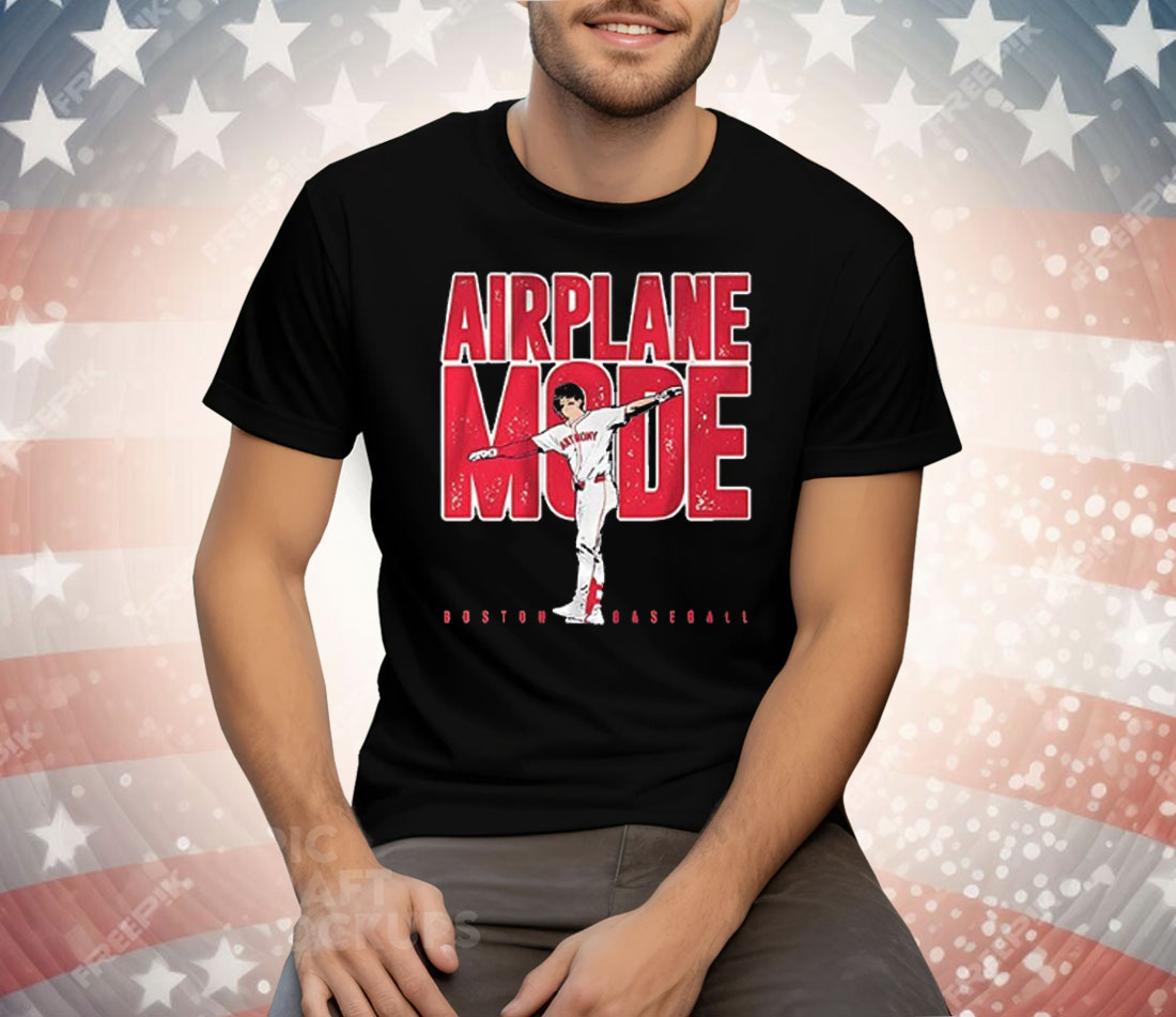 Roman Anthony Boston Red Sox Airplane Mode Tee Shirt