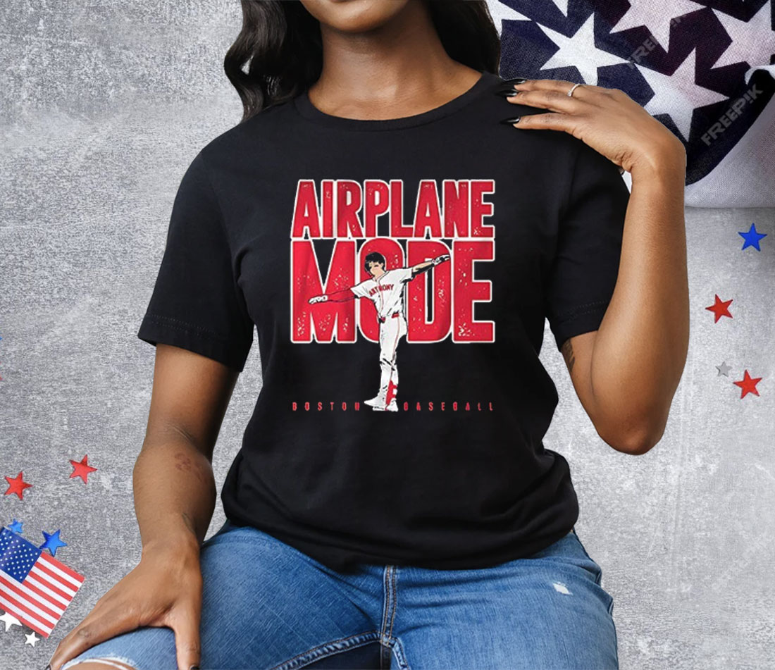 Roman Anthony Boston Red Sox Airplane Mode Tee Shirt