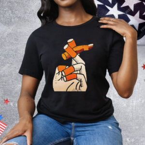 Smoking Cigarette Fingers Tee Shirt