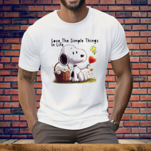 Snoopy Love The Simple Things In Life Tee Shirt