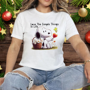 Snoopy Love The Simple Things In Life Tee Shirt
