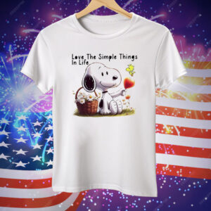 Snoopy Love The Simple Things In Life Tee Shirt