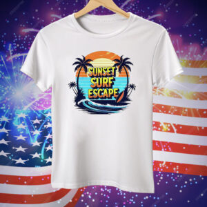 Sunset Surf Escape Vintage Tee Shirt