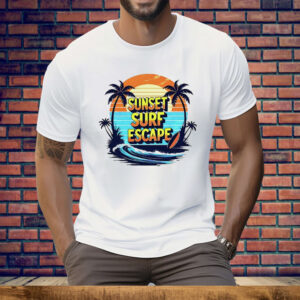 Sunset Surf Escape Vintage Tee Shirt