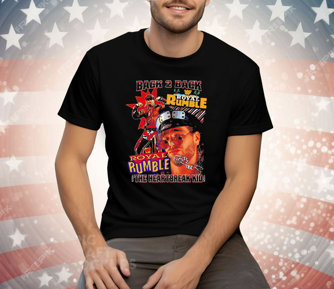 The Heartbreak Kid Royal Rumble Back 2 Back WWF Tee Shirt