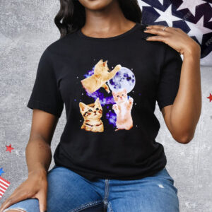 Three Cats Moon Retro Tee Shirt