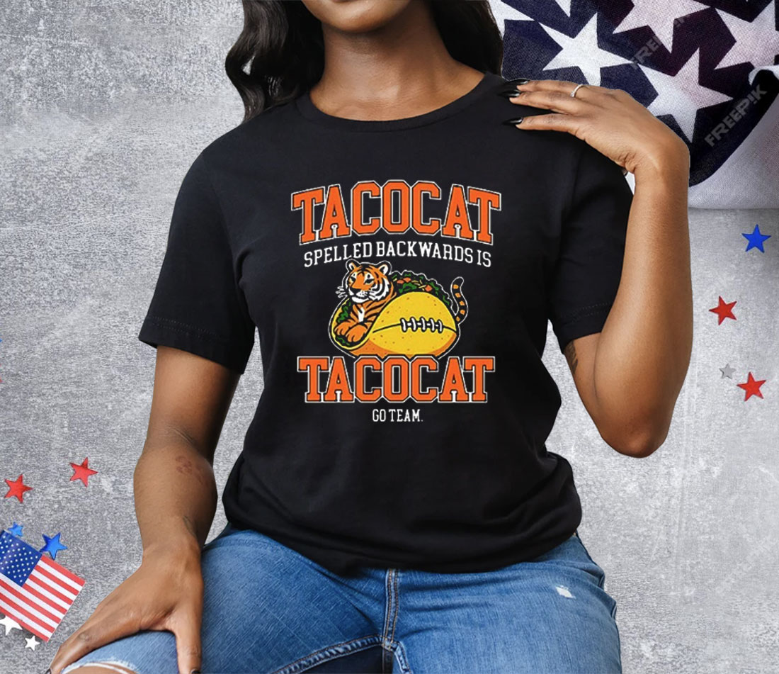 Tiger Tacocat Spelled Backwards Is Tacocat Tee Shirt