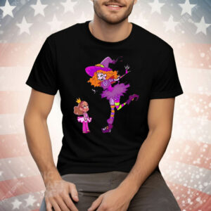 Witch And Princess Halloween Tee Shirt