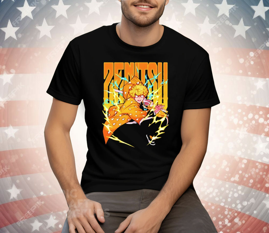 Zenitsu Agatsuma Demon Slayer Kimetsu No Yaiba Tee Shirt