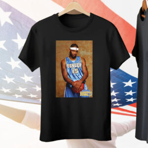 Carmelo Anthony Denver Nuggets Rookie Photo Name And Number Tee Shirt