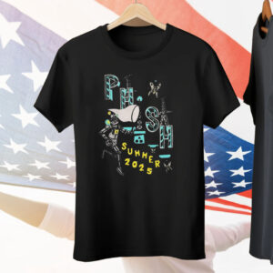 Phish Pollock Robot Butterfly Summer 2025 Tee Shirt