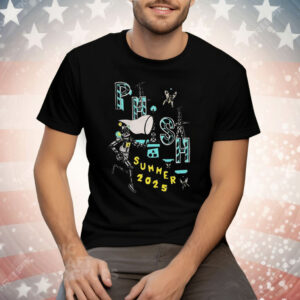 Phish Pollock Robot Butterfly Summer 2025 Tee Shirt