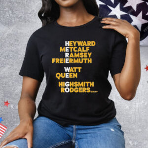 Pittsburgh Steelers Heyward Metcalf Ramsey Freiermuth Watt Queen Highsmith Rodgers Here We Go Tee Shirt