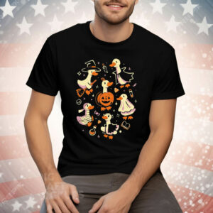Spooky Geese Ready for Halloween Tee Shirt