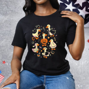 Spooky Geese Ready for Halloween Tee Shirt